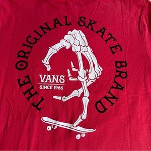 Vans Red Short Sleeve Tee with Graphic
